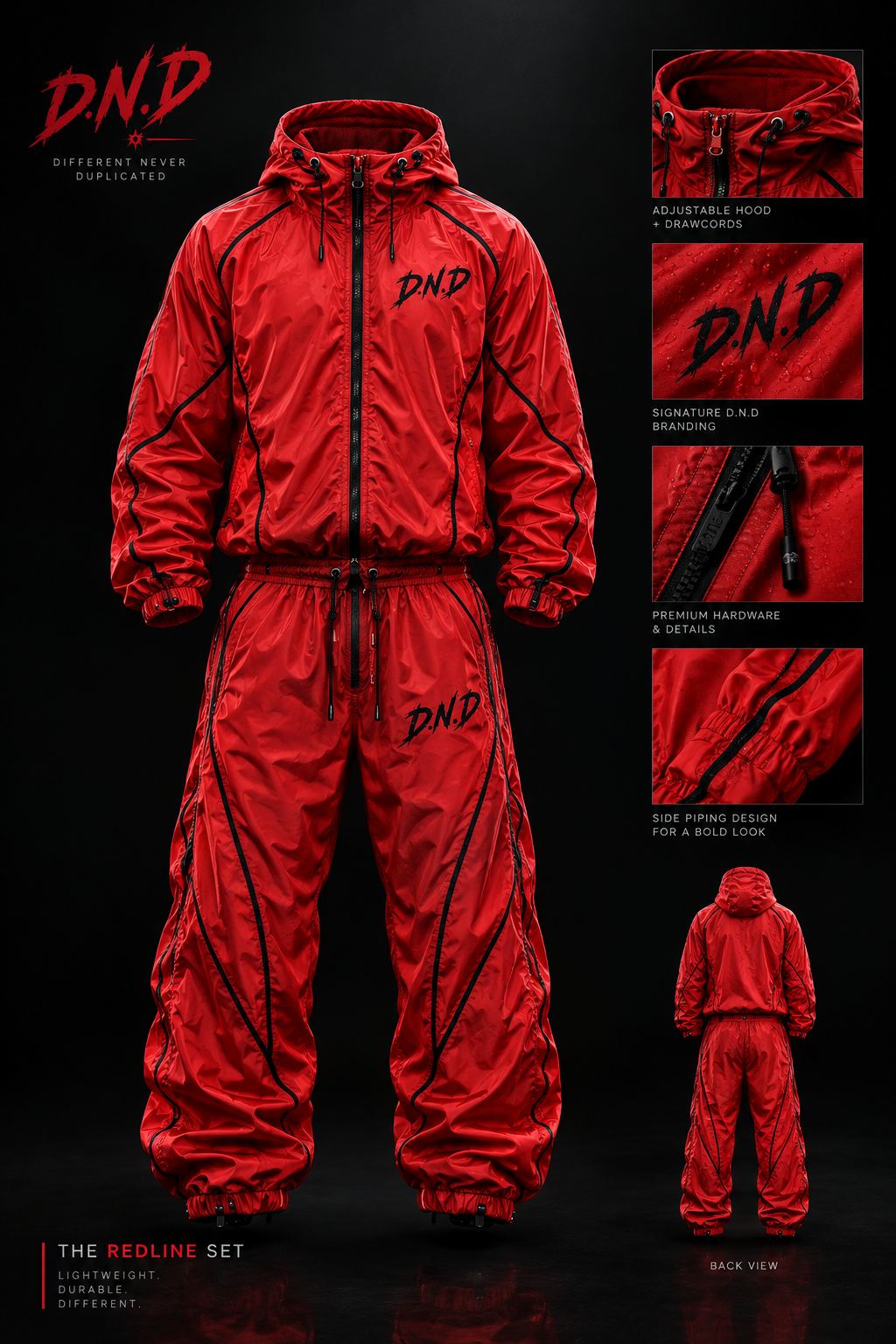D.N.D. Crimson Reign Windbreaker Set