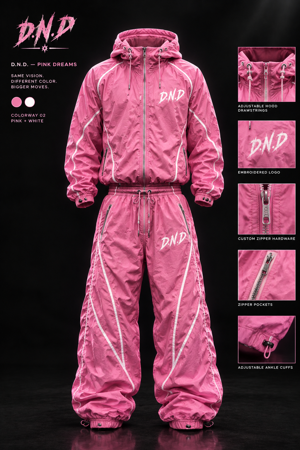 D.N.D-PINK DREAMS WINDBREAKER SETS